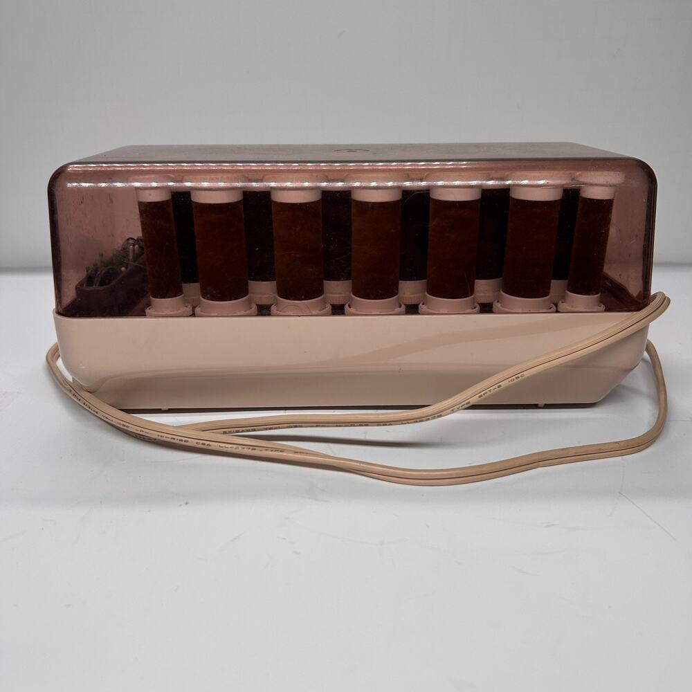 Clairol Custom CareSetter KF-20 Flocked Velvet Hot Roller Hair Curler 5 Clips